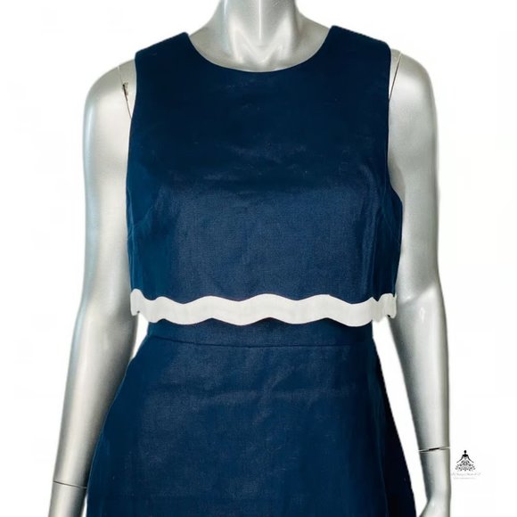 👗EUC J. Crew Going Places Navy Sleeveless Sheath Dress (size 8) 💫 - Picture 2 of 7